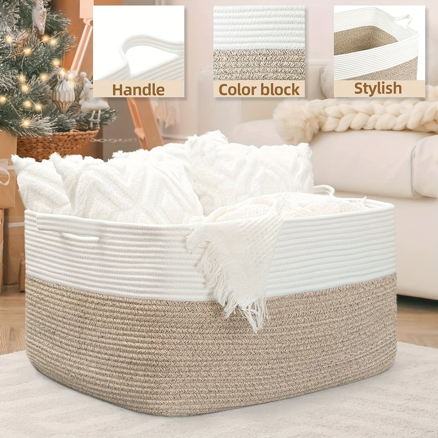 Large Cotton Rope Storage Basket