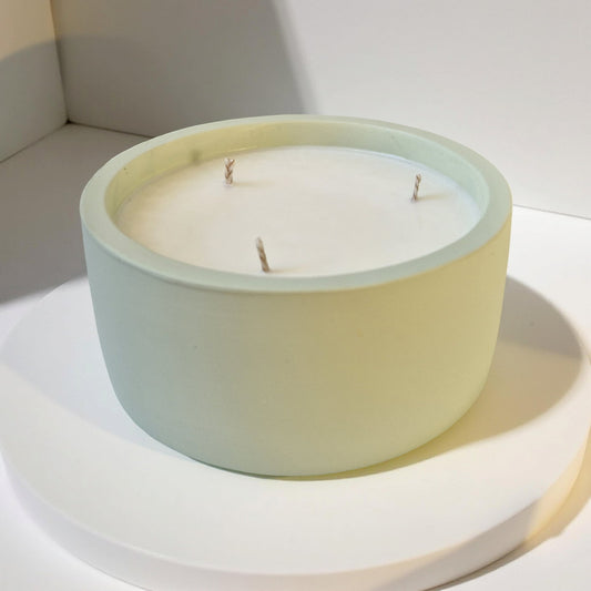 Concrete Round Candle | 3 Wick