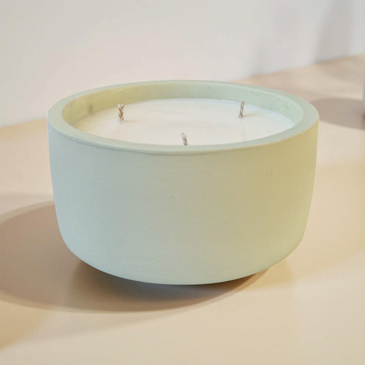 Concrete Round Candle | 3 Wick