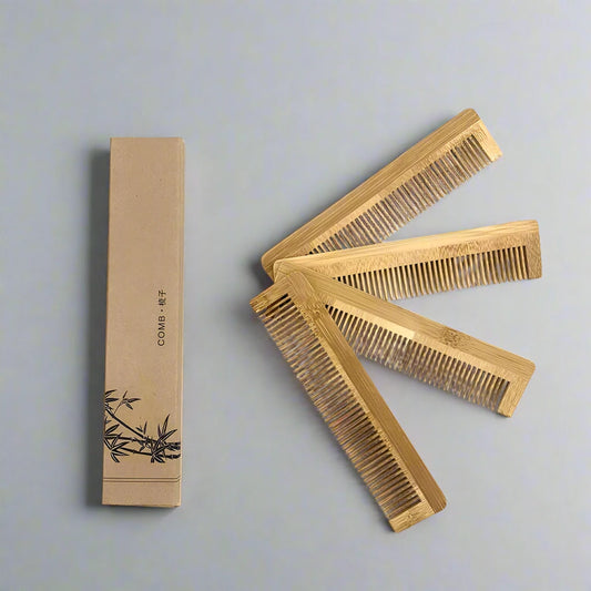 Bamboo Hair Vent Brush Comb Set (2pcs)