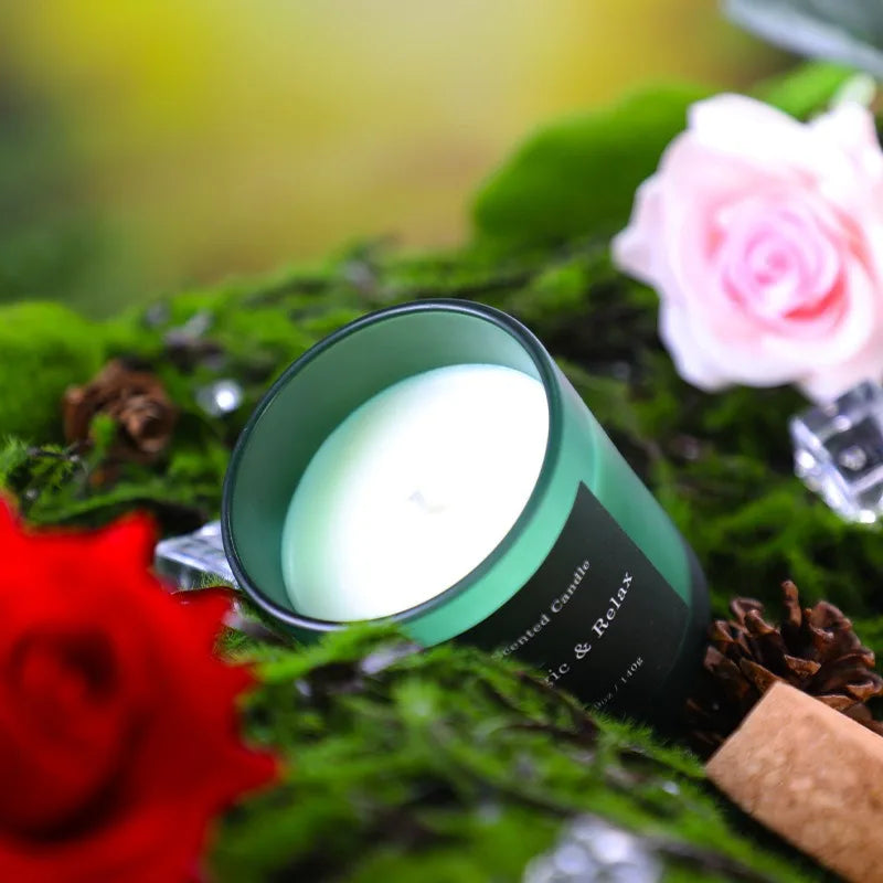 Multicolour Frosted Cup Soy Wax Aromatherapy Candle